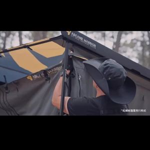Arcane Warrior | 270 Degree Panoramic Camping Tent Black Vinyl Folding Shelter Sun Protection