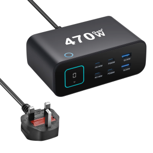 Bộ Sạc Để Bàn 470W GaN 3.0 USB-C PD 6 Cổng Sạc Nhanh 4C2A Siêu Di Động Cho Điện Thoại Và Máy Tính Bảng - Deepartner