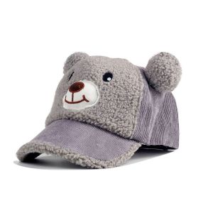 CAE - Topi Bisbol Kerincing Anak Laki Perempuan 2-5 tahun Rattle Bear Baseball Hat Import