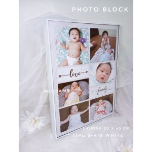 CETAK FOTO LAMINASI + FRAME PHOTO BLOCK bahan 4cm lamaran aqiqah khitan ulangtahun prewedding graduation Wisuda ukuran 30 cm x 40 cm