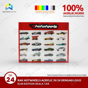 Rak Hotwheels Akrilik Isi 24 Slim Fit Edition