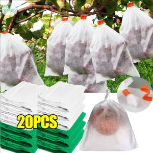 YESPERY 20Pcs Fruit Protection Bag Plant Grow Bags Non-woven Fabric for Grapes Vegetable Apples Pouch Mesh Bag Garden Tools