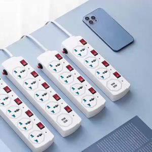✅【Local delivery】✅ Universal Extension Wire With Usb Port 2 Universal Charger Socket 3 USB Port extension outlet with Independent Switch Charger Adapter 2500W Safety Switch Protection Socket Charger Adapter