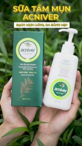 Sữa Tắm Mụn Acniver Giảm Mụn Lưng Ngực Mông Giúp Làm Sạch Da Toàn Thân Loại Bỏ Bụi Bẩn Dầu Nhờn Chai 210ml khử mùi cơ thể