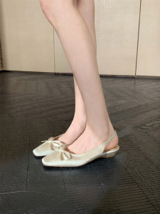 SHÉII | Dép Mules Trang Trí Nơ Gót Thấp 3CM