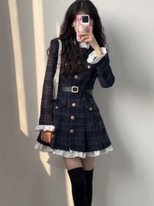 ZHENMANZI | Spring New Plaid Patchwork Dress High-end Style 2026