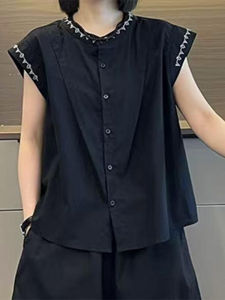 DAIXIANGFEIZI | Fashionable Sleeveless Cotton-Linen Blouse for Women Summer