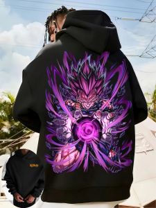 Bandai | Oversize 4xl Anime Dragon Ball 2025 Vegeta Printed Loose High Quality 500g Autumn/Winter Plush Y2K Sports Hoodie