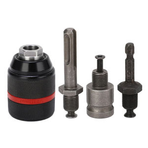 Self locking Threaded Keyless Metal drill chuck 1/2-20UNF 1.5-13mm Quick Changing Tool Hex Round Wrench Adapter