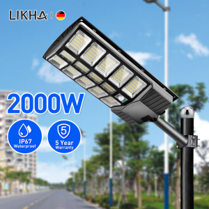 LIKHA 5500W Solar Street Light LED Outdoor Waterproof Motion Sensor Light 4500W 3500W 2500W 1500W Super Bright Solar Garden Light Street Light