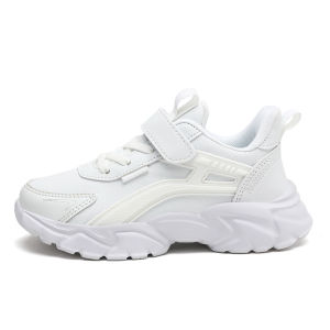 รองเท้าเด็กผ้าตาข่ายระบายอากาศสีขาว รองเท้าวิ่งพ่อ รองเท้ากีฬาสำหรับเด็กชายและเด็กหญิง รองเท้าเด็กผู้ใหญ่ รองเท้าเด็กชาย