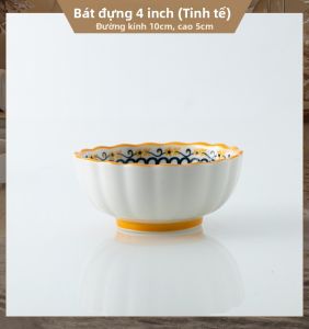 YICHEN | Bộ Bát Đĩa Sứ Nhật Bản Dùng Tại Nhà Với Màu Underglaze