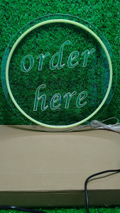 ป้ายไฟนีออน LED แบบพกพา สำหรับตกแต่งหน้าร้าน ดีไซน์เรียบหรู