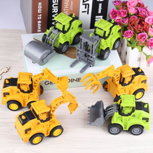Children Car Toy Car Excavator Construction Truck Toys Driller Road Roller Bulldozer Pull Back Toy Car Early Educational Toys for boys girls gift