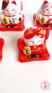 Pinky Bee Dekorasi Kucing Goyang Lucky Cat Solar Cell 68220100