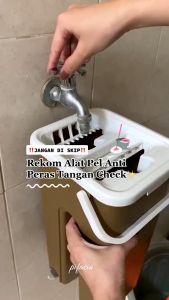 Alat Pel Set Praktis Dengan Ember Tanpa Peras Otomatis Magic Flat Mop