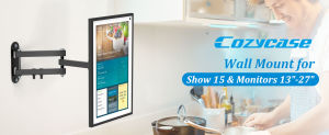 Cozycase Wall Mount for Echo Show 15 Adjustable Show 15 Brackets for Alexa Accessories Full Motion Stand Rotate Swivel Tilt Extend for 10”-32” Monitors TVs