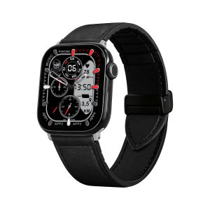 Uhada | Creative Crazy Horse Leather Magnetic Apple Watch Strap