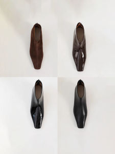 Inkinot Minimalist Square Toe Heightening Ankle Boots Womens Fashion Short Boots Leather Upper Rubber Sole Winter Boots