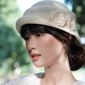 BAOYINFEI | Face-Slimming Flower Embellished Summer Beret