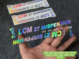 [ 1 CẶP ] TEM LCM NỀN HALOGRAM DÁN PHUỘC TRƯỚC THAY ĐỔI MÀU THEO GỐC NHÌN