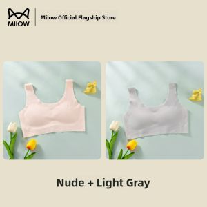 miiow | Catwoman Underwear Thin Seamless Bra For Primary School Girls Middle School Students Puberty Stage Girls Comfortable Breathable