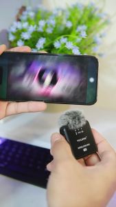 Mochoe COD Mikrofon Nirkabel Lavalier Bluetooth 3-in-1 Wireless Mic Clip On - Plug &Play Dual Lavalier
