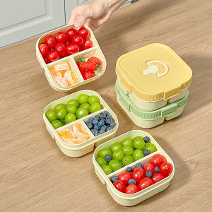 WORTHBUY Portable Plastic Lunch Box With Compartment Microwave Safe Fruit Salad Lunch Container Kid Student Leak-proof Bento Box