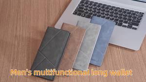 Ví Dài Nam Baellerry Khắc Chữ Tùy Chỉnh Chống RFID Chất Liệu Da PU 10+ Ngăn Đựng Thẻ Khóa Kéo Phong Cách Anh Quà Tặng