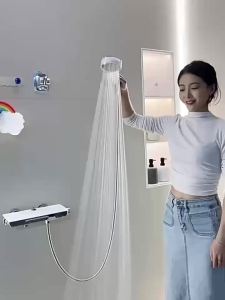 Vòi Sen Lọc Nước Áp Suất Cao Di Động Loại Bỏ Clo Dùng Cho Du Lịch Và Gia Đình Đầu Phun Tròn Cầm Tay