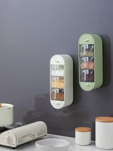 Hộp Đựng Gia Vị Nhiều Ngăn Treo Tường Kệ Gia Vị Đa Năng 5 Ngăn Chống Côn Trùng Chống Ẩm Mốc