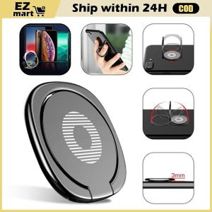 【Fast Shipping】 Luxury Metal Mobile Phone Socket Holder Universal 360 Degree Rotation Finger Ring Holder Magnetic Car Bracket Stand Accessories