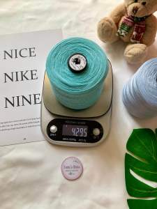 Yarn - Sợi lụa Đức màu trơn | Cỡ sợi 0.6mm - 08mm - Sợi chập bóng mền đẹp | Dùng cho đan móc quần áo váy áo dài