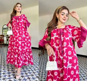 DRESS LALISA BUNGA RAYON DIAMOND PREMIUM ORY