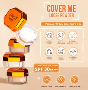 SALSA Cover Me Loose Powder - Bedak Tabur Oil Sebum Control Tahan Lama 12 Jam Setting Face Powder Natural Translucent