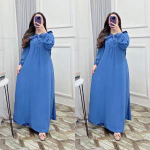 GAMIS LUNA CRINGKLE PITA DEPAN-GAMIS CRINGKLE AIRFLOW BUSUI RESLETING DEPAN -GAMIS WANITA TERBARU