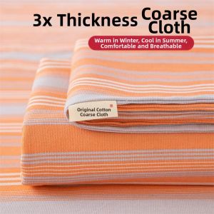 New Pure Cotton Natural Linen Bedding Set Double