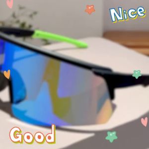 Oversized Fashion Cycling Sunglasses Anti Wind Flash Coating Protective Glasses UV400