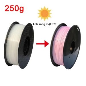 Sợi Nhựa PLA Đổi Màu Theo Ánh Sáng Mặt Trời 1kg Nhiều Tùy Chọn Trọng Lượng 1.75mm Chuyển Màu Từ Trắng Sang Hồng Xanh Dương Tím Dành Cho Máy In 3D Phản Ứng Với Tia UV
