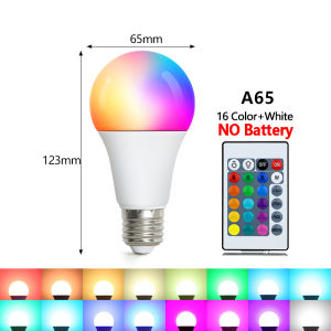 Parkson | E27 LED Light Bulbs AC 220V RGB LED Lamp IR Remote Control Changeable Colorful RGB+White Spotlight Led Bulb Room Decoration