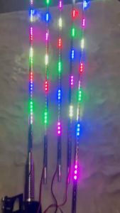 COMBO 2 ăng ten led dài 1M nháy đuổi 7 màu trang trí ô tô xe tải cực đẹp. Điện 12v và 24v hàng loại 1