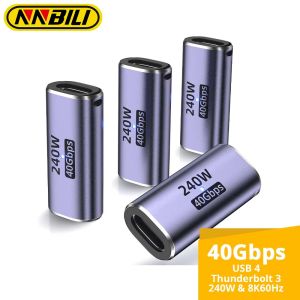 USB C Female to Female Adapter with PD 240W 40Gbps 8K 60hz Video Compatible for Thunderbolt 4/3 MacBook Pro/AiriPad USB-C HUB