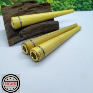 Padutan Once pipa kayu kemuning gading model lancip 9cm C213
