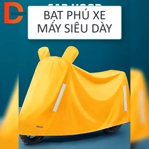 Bạt phủ xe máy che nắngche mưachống bụi có bọc trùm gươngVải dày bảo vệ quanh năm rất bền và đi kèm với túi bảo quản