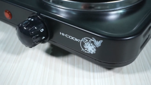 KOMPOR LISTRIK MINI HI-COOK ES-155 - 5 Level Daya, Plat Pemanas Lebar, Design Floral Menarik (600 Watt, 220-240 V)