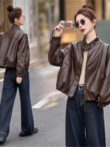 OUCAO | Anti-aging Warmth Short Faux Leather Jacket