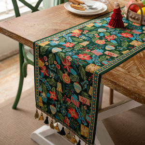 American Style Table Flag Christmas Atmosphere Dining Table Cloth Long Decorative Cloth Tea Table Cabinet TV Cabinet Cover Towel