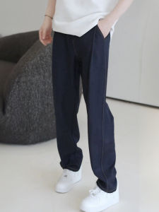 Summer New Style Cool Feeling Cationic Jeans Mens Casual Loose Straight Leg Pants Breathable Durable No Ironing Required