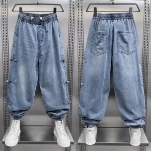 PAZHAOLANG | Guofeng Button Denim Pants 300 lbs