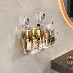 Suction Storage Organizer Wall Mounted Bathroom Shelving